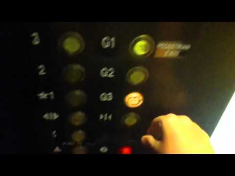 DOVER Traction Elevators At Beach & Hyde Parking Garage In San Francisco, CA - Going Down