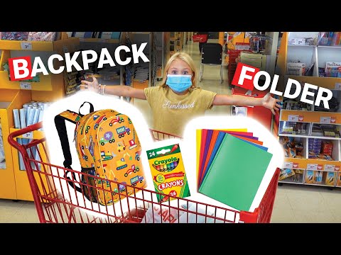 Everleigh Goes School Shopping In Alphabetical Order!!! CHALLENGE