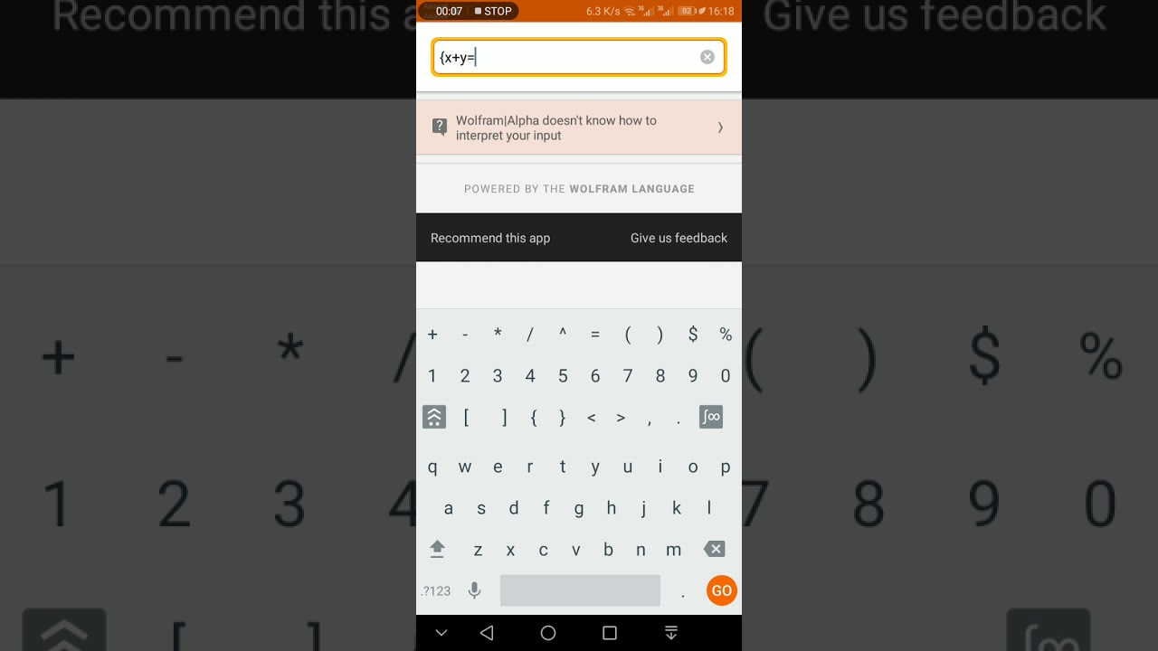 Solve system of equations step by step in Wolfram alpha