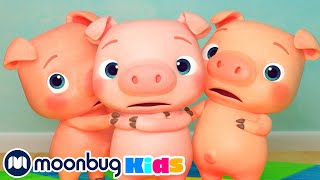 3 Little Pigs - Sing Along | @Cocomelon - Nursery Rhymes | Moonbug Literacy