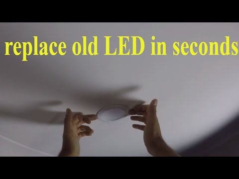 Part of a video titled how to replace LED recessed downlights - remove and install ...