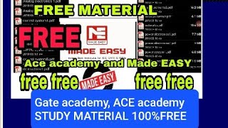 Download Free ACE academy Material, Notes,pdf | For GATE, IES,SSC JE 2020 | EE & E&C.