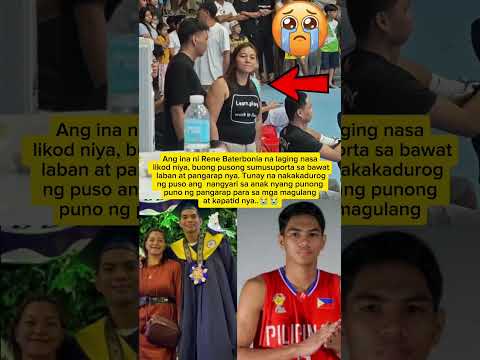 😭😭 Nanay ni Rene Baterbonia Lagi palang Nkasuporta sa Bawat Laban nya!🥹💔 #shorts