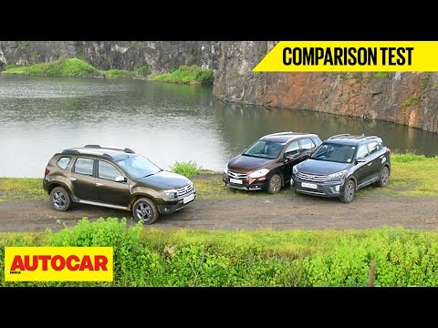 Hyundai Creta VS Maruti S Cross VS Renault Duster | Comparison Test  Autocar India