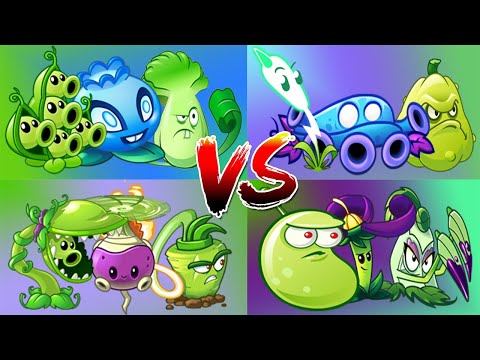 Random 4 MELEE Team Plants - Which Best Team Plants? - PvZ 2 Team Plants vs Team Plants