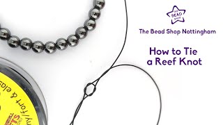 How to tie a reef knot in Stretch Magic elastic