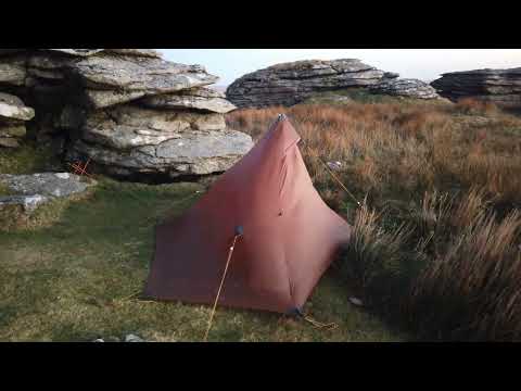 Old Man Wild Camping in Gale Force Winds - Great Links Tor - Dartmoor. (PREVIEW) 4K