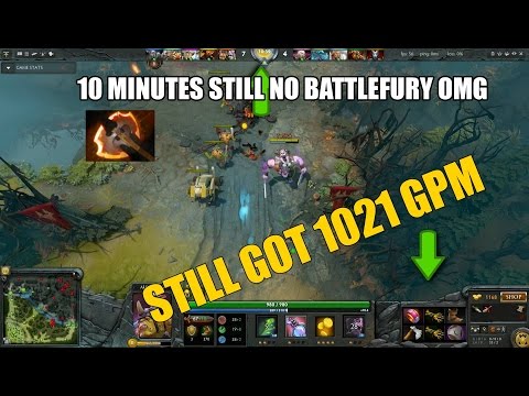 DOTA 2 6.87 Alchemist 1021 GPM Late BattleFury GAMEPLAY