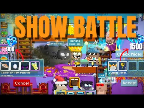 Show Battle 1000 vs 1000 BGLS | Growtopia