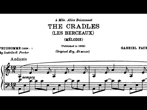 Les Berceaux (A Minor), Gabriel Fauré, Piano Accompaniment.
