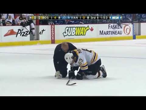 Brad Marchand gets embarrassed...