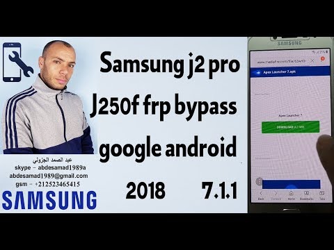 Samsung j2 pro J250f frp bypass google android 7.1.1 2018