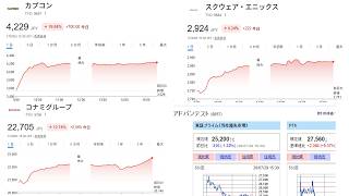 日経平均株価がダダ下がりの中、好調なエンタメ・アミューズメント系銘柄　好決算でPTS爆上げのアドバンテスト！ AI・半導体銘柄 復活の狼煙となるか！？