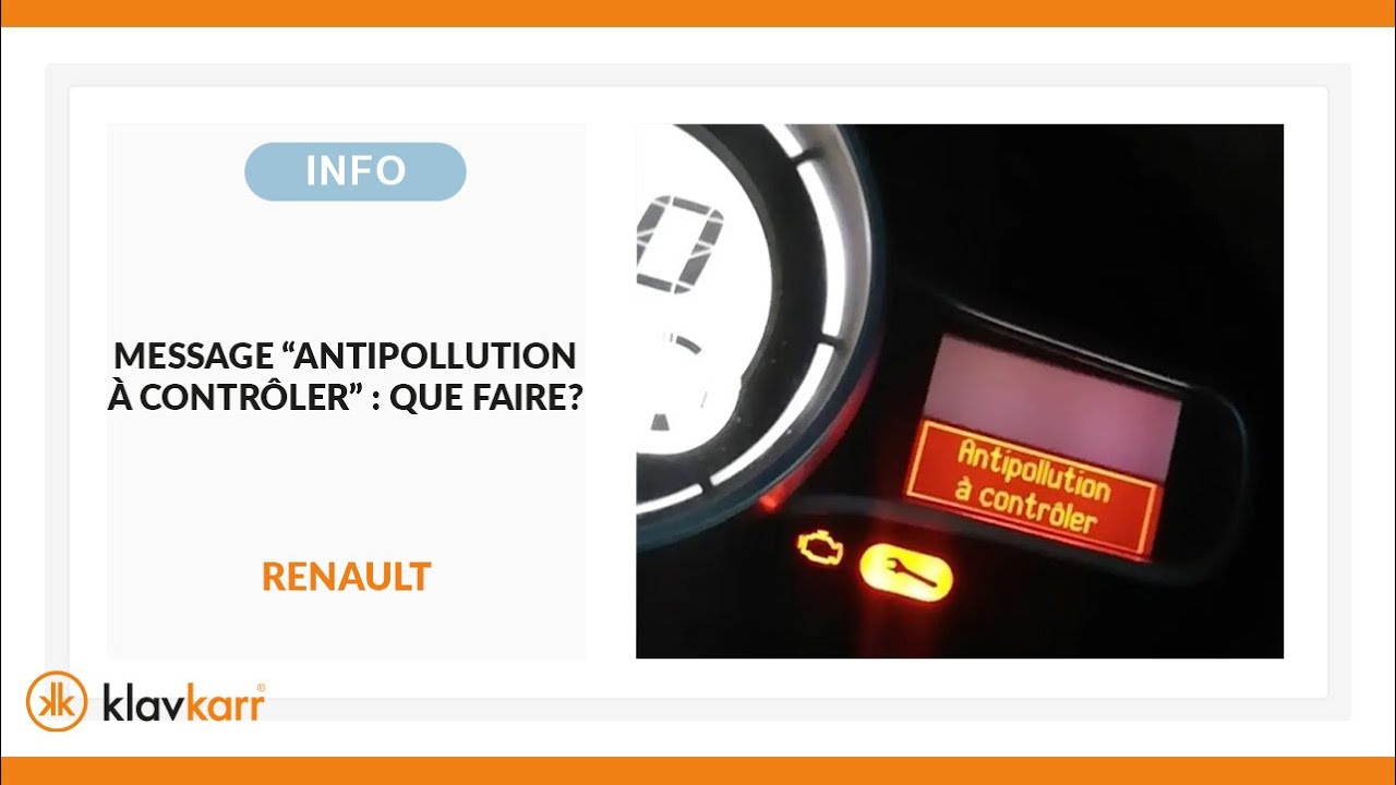 [INFO] Message antipollution à contrôler - RENAULT