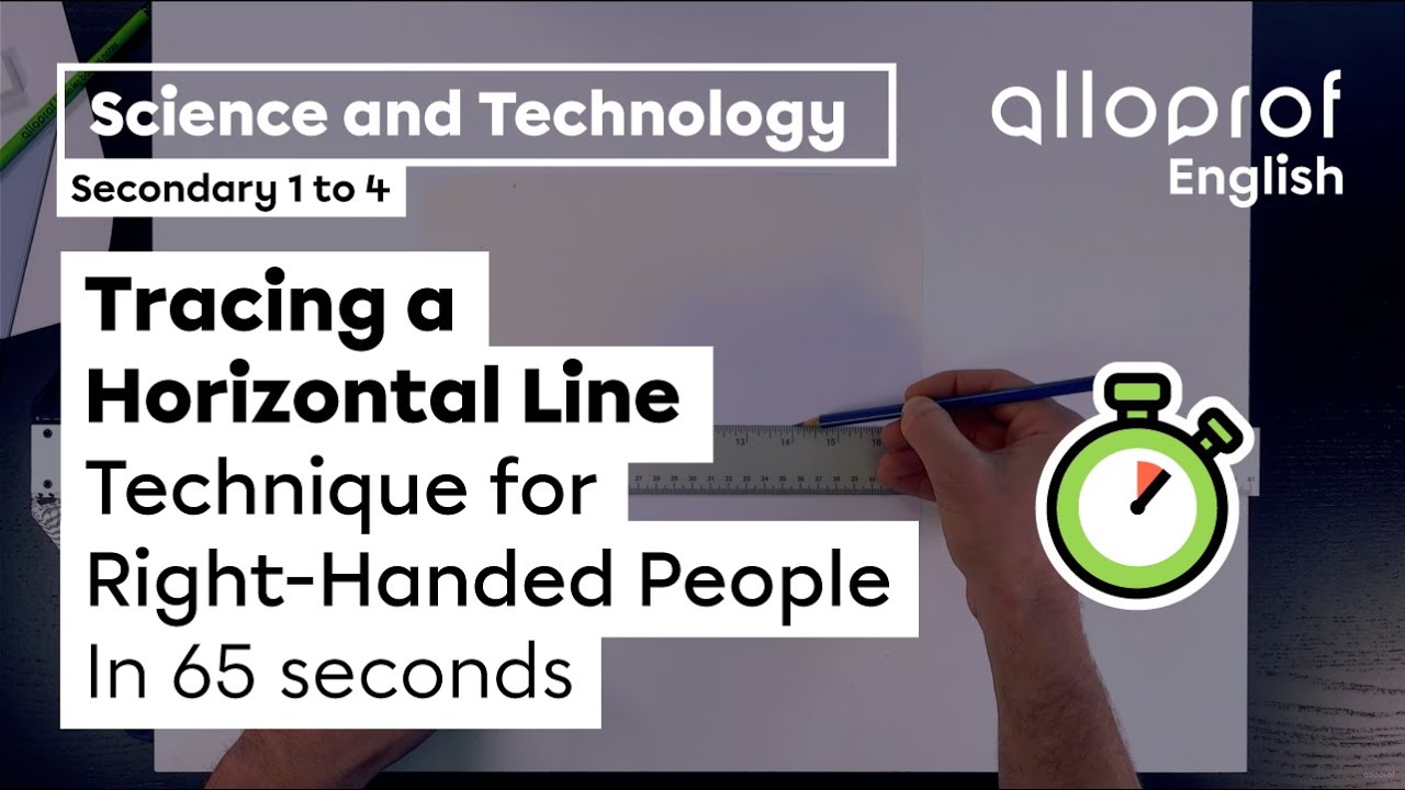 Tracing a Horizontal Line - Technique for Right-Handed People