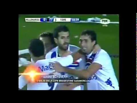 20' ST - Gol de Mariano Echeverria - Millonarios 1 vs Tigre 1