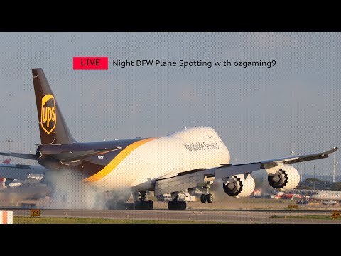 🔴Live Night Plane Spotting at Dallas/Fort Worth Int. Airport-ozgaming9