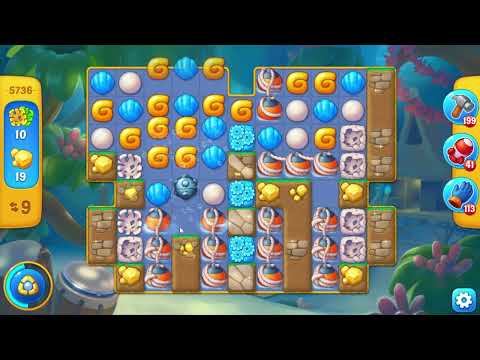 Fishdom 5736 Level - 18 moves - NO BooSTERS