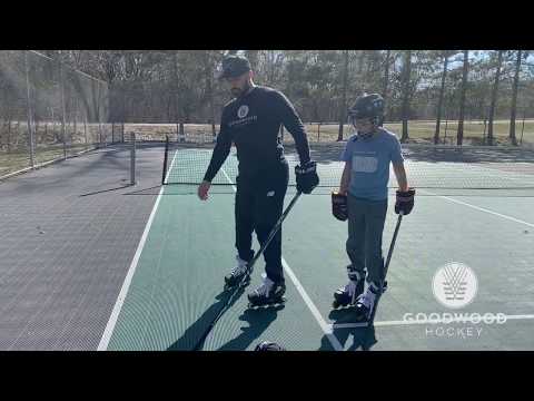 How to hockey stop on inline or roller hockey skates (on tile or outside)