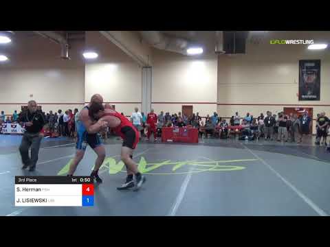 2018 Marine Corps US Open/Masters C Greco Roman 88 3rd Place - Scott Herman (fish) Vs. JANUSZ LISI