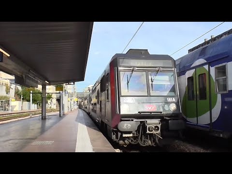 Z20500 et Z5600 : Arrivée à la gare de Versailles Château Rive Gauche sur la ligne C du RER