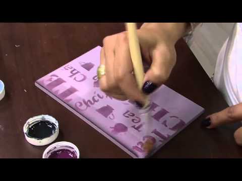 Mulher.com 03/11/2014 - Caixa de Chá com Stencil por Lívia Fiorelli - Parte 2