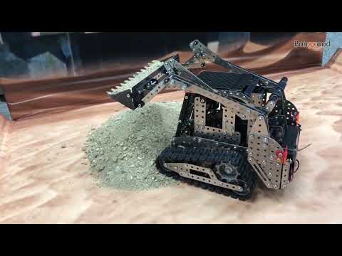 SWRC 008 2.4G 10CH 1178PCS Stainless Steel DIY RC Car for Caterpillar Forklift Model Vehicles