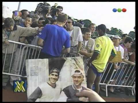 Entrenamiento de Brasil, Francia 98, Cafu y Tafarel - Videomatch 98