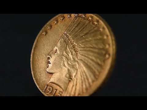 Coin, United States, Indian Head, $10, Eagle, 1913, U.S. Mint, Philadelphia