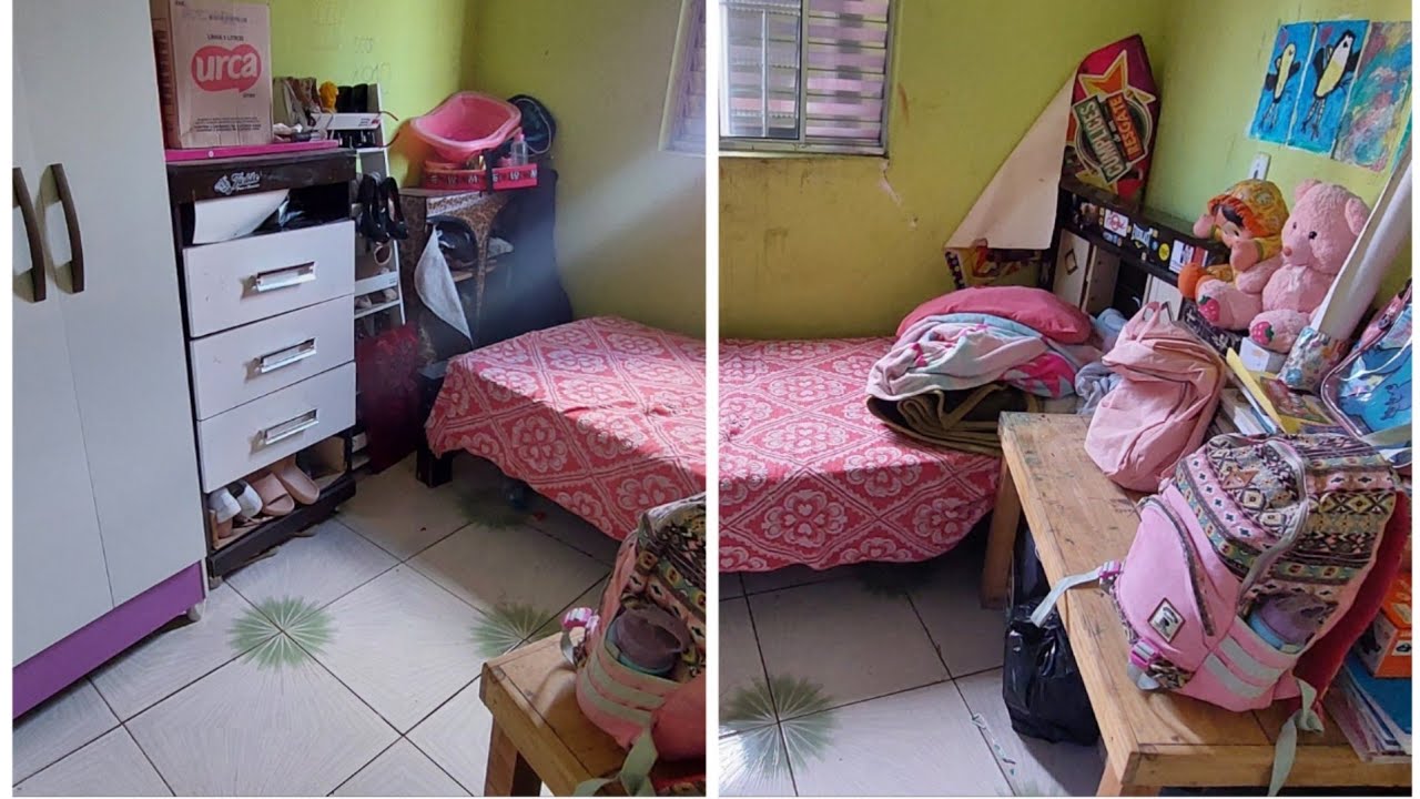 Quarto Infantil Transformado Com Restos de Guarda Roupas e Gavetas