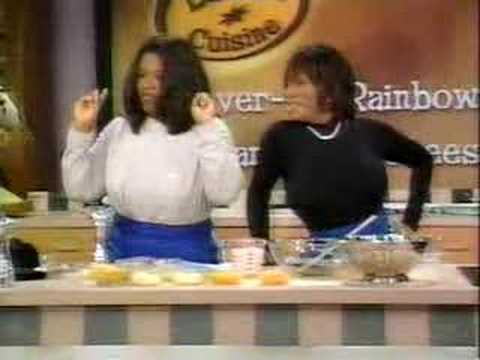 Patti LaBelle cooking "over the rainbow" macaroni and...