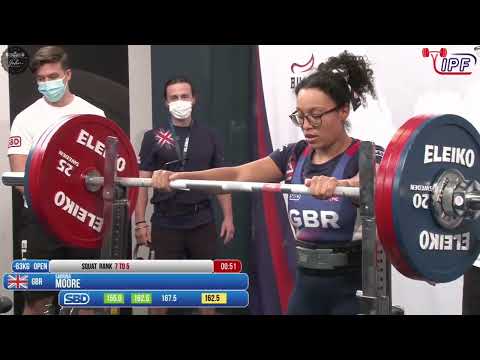 Sabrina Moore - 5th Place 447.5kg Total - 63kg Class 2021 IPF World Women's Classic