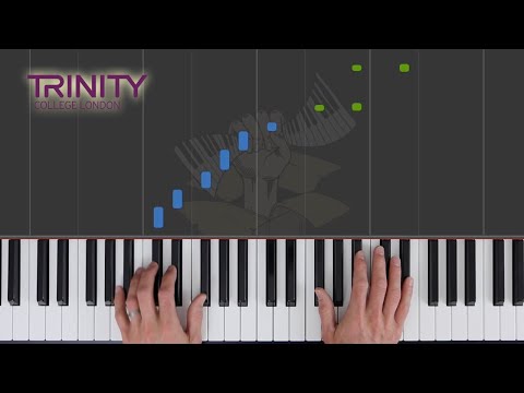The Night of the Sleepy Panda / TRINITY Piano Grade 3 2021-2023 / Synthesia Piano tutorial