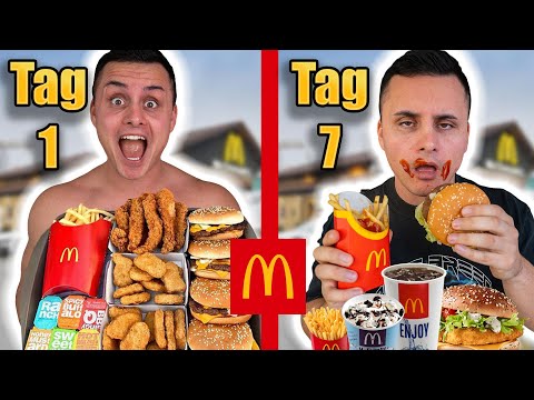 EINE WOCHE nur MCDONALDS ESSEN 🍔🍟 *überraschendes Ergebnis* I Selbstexperiment
