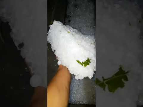 Gran caída de granizo en Pocito