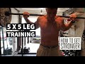 5 X 5 LEG TRAINING | GETTING STRONGER | FULL LEG WORKOUT FOR STRENGTH AND SIZE