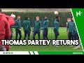 Thomas Partey RETURNS and gets straight down to BUSINESS as Arsenal train ahead of Porto clash