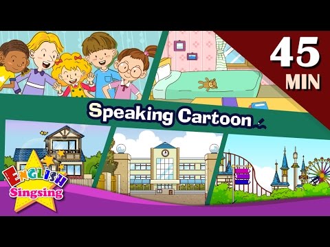 Dessin animé parlant | Dialogues d'enfants de 45 minutes | Conversation facile | Apprendre l'anglais pour les enfants