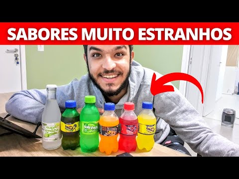 Provando refrigerantes diferentes do Paraná