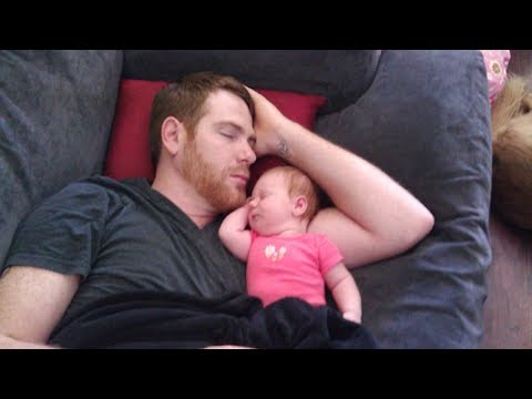 Cute Baby Sleeping With Daddy - Daddy's Best Friend