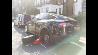 TESLA JUMP START  DEAD BATTERY MODEL X LOCKED OUT - NO POWER