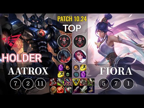 RW Holder Aatrox vs Fiora Top - KR Patch 10.24