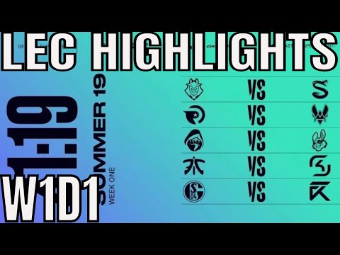 LEC Highlights ALL GAMES Week 1 Day 1 Summer 2019 Leaguee of Legends EULCS