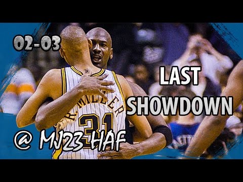 Michael Jordan vs Reggie Miller Highlights Wizards vs Pacers (2003.02.25)- 50pts TOT, Last Showdown!