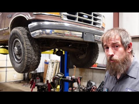 HOLY CATS! David lost the bench today. 92 F250 E4OD transmission removal!!
