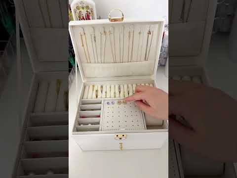 アクセサリーボックスジュエリーボックス 鍵付き 小物収納 ピアス 指輪