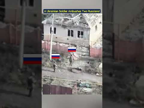 Perfect Ambush: Ukrainian Trooper Eliminates Two Russians!
