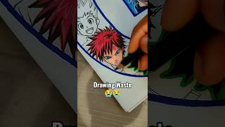 Drawing Gaara and Gon in D Letter 🔥 #gaara #animedrawing #naruto #shorts