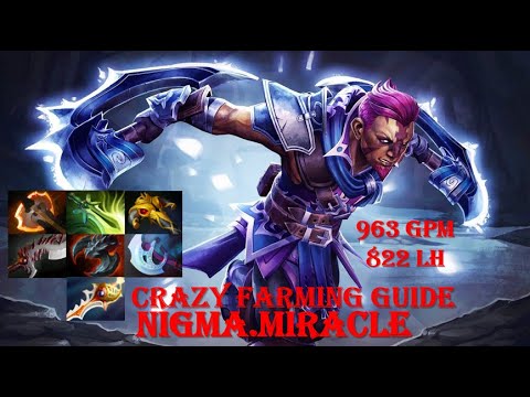 Nigma.Miracle - Anti-Mage (AM) Crazy Farming Gameplay Guide | 963 GPM / 822 LH | 7 Slot Item