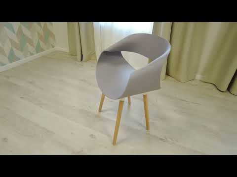Кухонный стул QXX (mod. C1058) 54х56х78 серый 024 /натуральный арт.15194 в Артеме - видео 10
